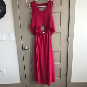 D.Ra Pink maxi dress w crop top size L